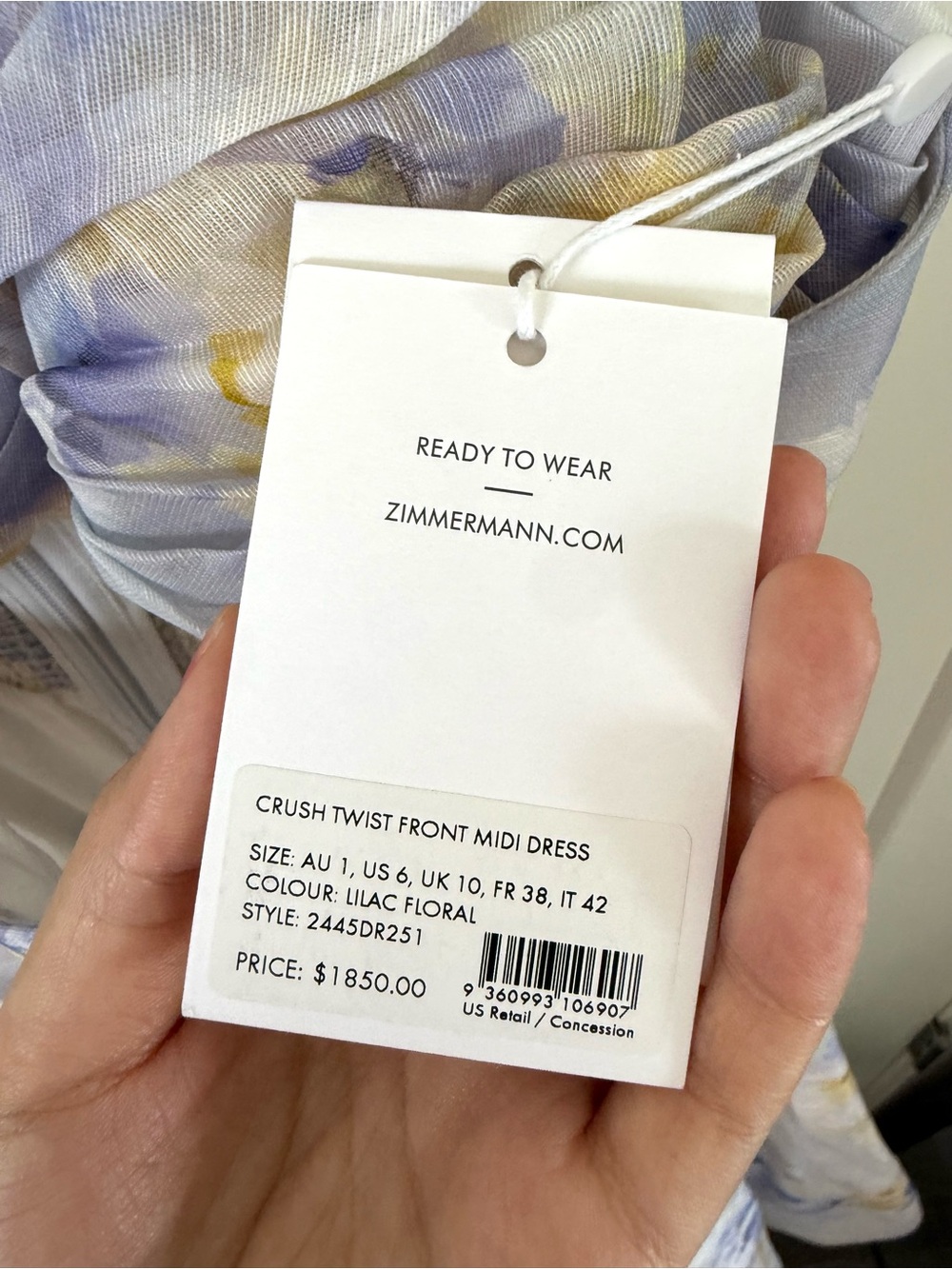 Zimmerman crush twist front midi dress - Picture 7 of 8